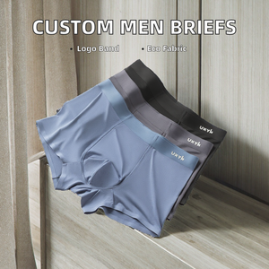 Ropa Interior Masculina de Diseño, Logotipo Personalizado OEM, Calzoncillos <span class=keywords><strong>Boxer</strong></span> de Punto Transpirables y Ecológicos de Alta Calidad con Spandex y Corte Medio - Product Image 2