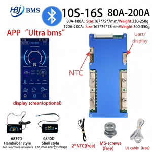 <span class=keywords><strong>BMS</strong></span> Inteligente al por Mayor 8S 24V 16S <span class=keywords><strong>48V</strong></span> 100A <span class=keywords><strong>150A</strong></span> 200A con Bluetooth para Sistemas de Almacenamiento de Energía Solar e Inversores, Pantalla LCD Opcional - Product Image 5