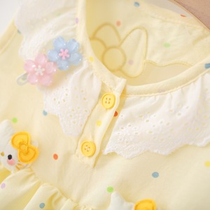 Abito estivo da principessa senza maniche con colletto in pizzo a pois per <span class=keywords><strong>bambina</strong></span> - Product Image 3