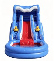 Toboggan aquatique gonflable en PVC pour divertissement aquatique commercial en plein air