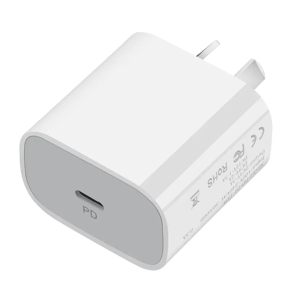 Быстрая зарядка 18 Вт PD AU штепсельная Вилка для iPhone iPad SAA одобренное Зарядное устройство переменного тока Тип C адаптер питания для путешествий Австралия Новая Зеландия