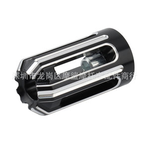 หัวเกียร์มอเตอร์ไซค์แบบเจาะรู ขนาด 54 มม. สีดำเคลือบเงา สำหรับ Harley Davidson Dyna Fat - Product Image 3