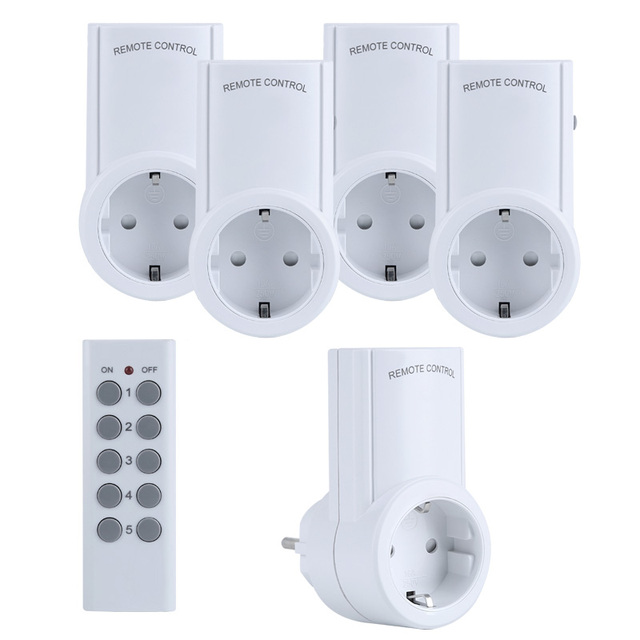 Smart Home Remote Control Wall Plug Socket on Off Switch RF433 Long Range  Eu Socket Smart
