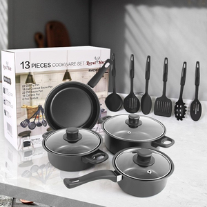 Ensemble de 13 casseroles antiadhésives multi-usages pour soupes, ragoûts et fritures, pour la cuisine à domicile, les restaurants et la cuisson quotidienne, 13 pièces - Product Image 2