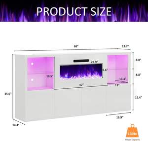 Console multimédia large <span class=keywords><strong>Meuble</strong></span> <span class=keywords><strong>TV</strong></span> central de divertissement pour rangement <span class=keywords><strong>Meuble</strong></span> <span class=keywords><strong>TV</strong></span> moderne et minimaliste Tenture murale pour salon - Product Image 3