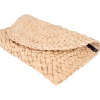Bolsa de palha envelope feminina, bolsa carteira, praia do verão
