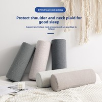 Oreiller de soutien du cou cylindrique en coton tricoté moderne Oreiller de sommeil en mousse à mémoire de forme unique avec noyau et forme