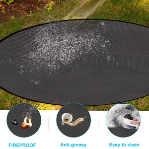 Round Fire Pit <b>Mat</b> 38x38 Inches Waterproof <b>Fireproof</b> Camping Outdoor Barbecue Heat Insulation Oxford Fabric - Product Image 3