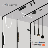 Lumière de piste magnétique intégrée au design moderne, éclairage linéaire encastré au plafond, spots encastrés, éclairage magnétique LED 48V