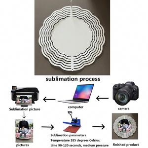 10 Inch Blank Double Side Garden Spinners Aluminum Metal 10Inch Sublimation <b>Wind</b> Spinner Blanks - Product Image 5