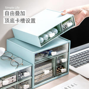 Caja de almacenamiento de escritorio CITYLONG, estilo cajonera con divisiones para papelería de oficina, organización a prueba de polvo para cosméticos - Product Image 2