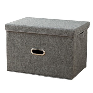 Foldable Fabric <b>Storage</b> Box Rectangle With Lid Stackable Clothing Organizer For <b>Clothes</b> And Quilts Moisture Proof - Product Image 4