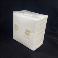 Serviettes de table blanches pliées en 1/8, 2 plis, jetables, en papier, avec sac, lot en vrac pour restaurant, hôtel, fête