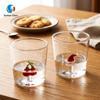 Tasse à eau en verre borosilicate haute qualité, motif 3D créatif et mignon, personnalisable avec logo, pour la maison et Noël, par Samyo Manufacturer