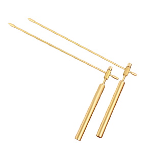 2 baguettes de radiesthésie en cuivre, outil de rotation flexible amélioré, baguettes de radiesthésie en cuivre massif et en laiton pour la détection de l'or et de l'eau - Product Image 3