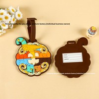 Étiquettes de bagages et cartes d'embarquement en PVC souple de style dessin animé, personnalisées sur mesure, modèle 776088, fabriquées en Chine