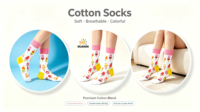Chaussettes en coton personnalisées pour hommes et femmes avec faible MOQ, 360 °   Chaussettes de sport chaudes à motif imprimé numérique par sublimation 3D sur toute la surface