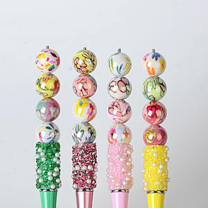 16mm <b>Acrylic</b> UV Print Full-Print Flower Straight-Hole Mixed Color <b>Beads</b> DIY Phone Stringing Pen Accessories Colorful Fashionable - Product Image 3