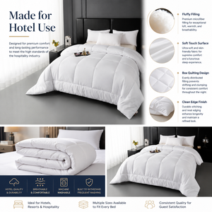 Ensemble de housse de couette King Size pour hôtel, imperméable et moelleuse, disponible pour l'été, toutes saisons et l'hiver - Product Image 4