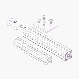 Proveedor verificado Placa de transición de 4 orificios Placa de unión en T para perfil de aluminio de extrusión de serie 4040 y 2020 Fabricación de carreras <span class=keywords><strong>Simu</strong></span> - Product Image 1
