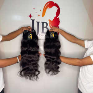 Precio al por mayor de extensión de cabello ondulado natural, cutícula alineada crudo ondulado Deepwave Indian Temple paquetes de cabello humano - Product Image 2