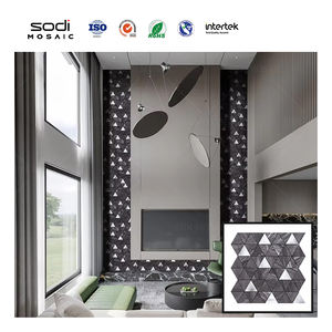 Autocollants de mosaïque en or blanc moderne <span class=keywords><strong>pour</strong></span> salle de bain, <span class=keywords><strong>douche</strong></span>, salon, cuisine, crédence - Revêtement mural imperméable décoratif - Product Image 5
