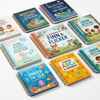 Livre d'histoires pour enfants personnalisé XJY, couverture rigide colorée, reliure à spirale, journal pour bébé