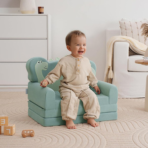 Canapé pliant pour enfants, coussin en mousse haute densité, siège individuel pour enfants de 2 ans et plus, avec accoudoirs, matériau en tissu - Product Image 1