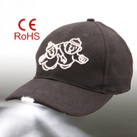 Gorras de béisbol con luz led, diseño bordado de fábrica, venta al por mayor