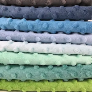 100 Polyester Baby Kuscheln weichen benutzer definierten geprägten Minky Plüsch Spielzeug Stoff