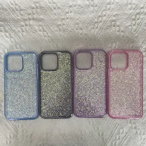 Fundas de teléfono de fábrica de China para Redmi 13C Luxury Bling Dual Layer Contraportada a prueba de golpes