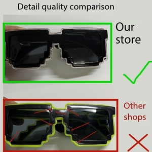 Không dây ánh sáng lên nhấp nháy màn trập Neon Rave Kính <span class=keywords><strong>El</strong></span> dây LED kính mát Glow DJ trang phục cho Đảng 80S EDM RB03 - Product Image 3