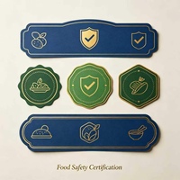 Autocollant alimentaire YSB holographique, durable, imperméable, résistant à l'huile, de qualité alimentaire, transparent givré, ISO 22000, découpe personnalisée, auto-adhésif