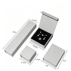 Magnetic Closure Custom logo Printed Paper Jewelry Boxes Jewelry Packaging Gift Box for Necklaces <b>Bracelets</b> Earrings Rings - Product Image 1