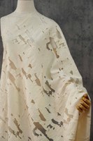 Tissu jacquard semi-transparent à texture abstraite, tissu décoratif vintage pour jupe et manteau