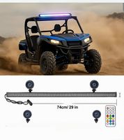 29-Zoll RGB LED Auto-Windschutzscheiben-Lichtleiste Magische Farbwechsel-Stroboskop-Beleuchtung Zigarettenanzünder-Anschluss Fernbedienung Andere Auto-Lichtzubehörteile