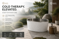 Baignoire de trempage à froid de luxe en marbre avec intérieur en acier inoxydable 304, spa de récupération extérieur pour bain de glace