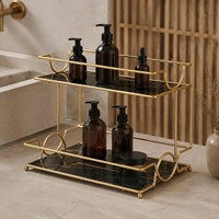 Étagère murale sans perçage en métal avec panneau UV pour salle de bain, cuisine et rangement domestique