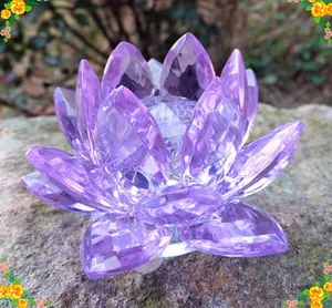 Violet Cristal Lotus Fleur Ornement MH-H0106