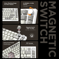 Attack Shark K85 Esports Magnetic Shaft Gamer PBT Key Cap RT Mode 82 Key RGB Adjustable Key Path Gaming Mechanical Keyboard
