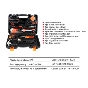 Juego de Destornilladores Portátiles de Acero al Carbono con Estuche Rígido, 19 Separadores Roscados, Kit de Herramientas Manuales para Reparación Automotriz y del Hogar, OEM/ODM - Product Image 2
