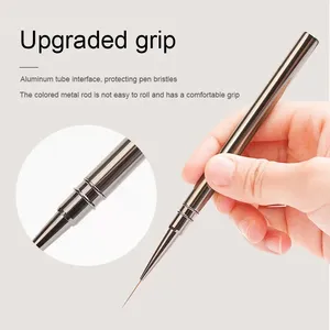Nails Art <b>Liner</b> Brushes Striping Drawing Elongated Lines Painting 6/9/12/15/18mm Nail Professional Manicure <b>Tool</b> ZJS02 - Product Image 4