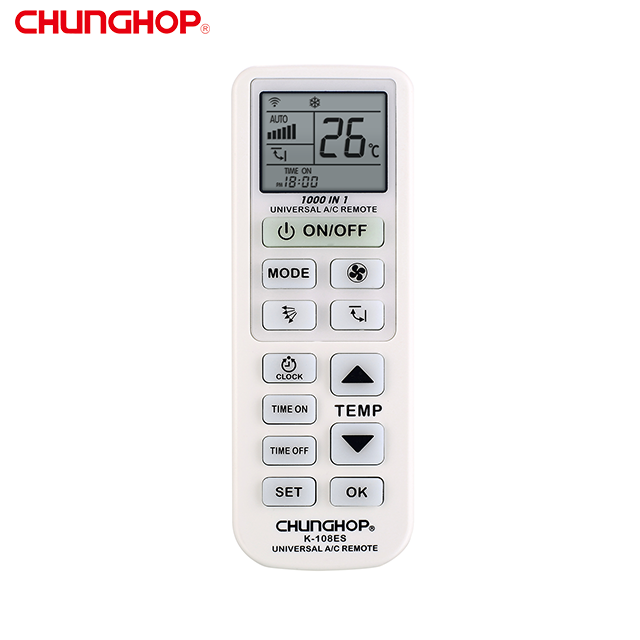 For K-108ES Fixed <strong>Code</strong> <strong>Universal</strong> <strong>AC</strong> <strong>Remote</strong> Control with Big Keys Easy <strong>Setup</strong> 8M+ Range-Best Replacement for Air Conditioners
