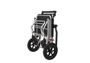 Silla de Ruedas Plegable para Discapacitados, Silla de Ruedas Portátil para Hospital, Resistente, con Ruedas Traseras de 12 Pulgadas, Palanca de Equipaje, Silla de Ruedas de Viaje - Product Image 5