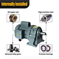 Moteur à engrenages horizontal AC HLTNC 200W 220V, réducteur de vitesse, moteur à induction à bobine en cuivre pur pour lignes de production et d'assemblage