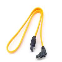 Kabel Data seri datar SATA 2.0, 1m tembaga kanan siku lurus pengisian daya USB