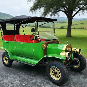Auto Elettrica Retrò di Lusso a 4 Posti per Turismo su Strada, Auto Classica Vintage, Veicolo VIP di Alta Gamma per Ricevimenti - Product Image 1