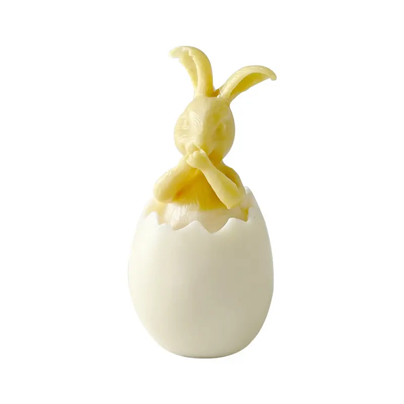 Пасхальная яичная скорлупа кроличья свеча форма «diy» декоративная яичная скорлупа кролик ароматерапия гипсовая силиконовая форма
