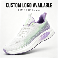 Chaussures de course noires en tricot pour hommes, style chaussette, respirantes, avec semelle blanche amortie, personnalisables OEM/ODM, vente en gros, directement de l'usine