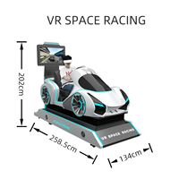 Machine d'arcade 9D VR Space Racing à mouvement dynamique avec structure métallique pour centres de jeux et centres commerciaux, prise en charge de l'anglais
